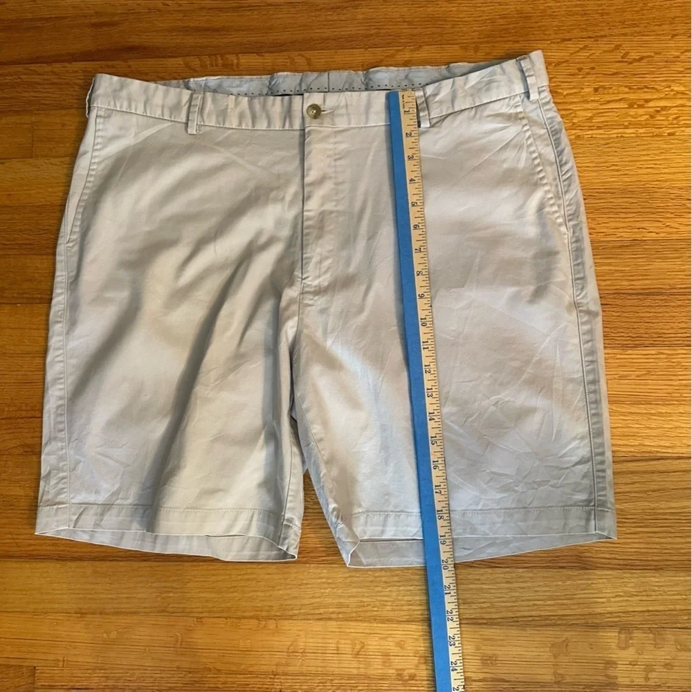 Peter Millar Chino Shorts Sz 40 Beige Golf Men’s Lightweight Flat Front (o)
